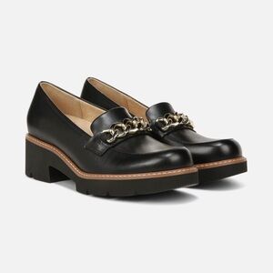 Naturalized Black Leather Loafers